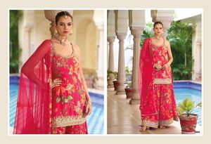 Nueva Colección Salwar Kameez Multicolor con Bordado Chinon Real, de Secado Rápido, Talla Única, Cosido, para Mujeres Adultas, Listo para Usar, Estilo Casual - Product Image 3