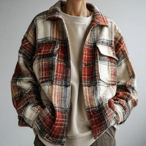 Chaqueta de Franela Extra Grande con Capucha para Hombre, Cierre con Botones de Cuerno, Color y Logotipo Personalizados, Ropa Urbana - Product Image 3