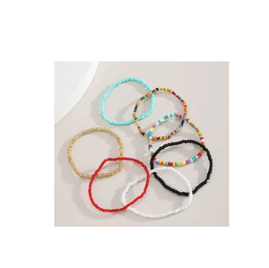 สร้อยข้อมือสไตล์โบฮีเมียนสำหรับผู้หญิงสร้อยข้อมือลูกปัดบางหลากสี - Product Image 1