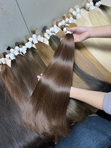 Ivirgohair Vietnam Cabello Humano Virgen Liso Remy Grado 9A, Trama Única, Color Chocolate, Extensiones de Cabello a Granel 100g - Product Image 2