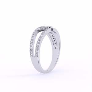 Anillo de Bodas de diamantes cultivados en laboratorio de 14K para mujer, ajuste de pavé brillante con estilo de hiedra PARA EL Día de San Valentín, anillos de diamantes altos - Product Image 5