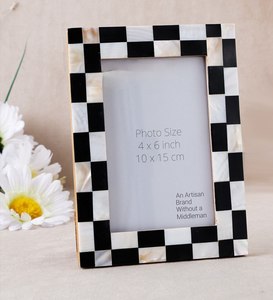 Premium Quality MDF Board <b>Photo</b> <b>Frame</b> With Natural Bone Design & Brass Border Decorative <b>Photo</b> <b>Frame</b> For Home Hotel Room Office - Product Image 4