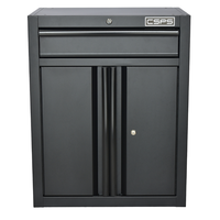 Armoire à outils en acier inoxydable noir mat durable de 61 cm avec 1 tiroir, certifiée ISO9001, marque CSPS, pour atelier, prise en charge OEM, garage