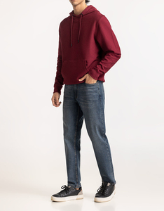 2026 Best Quality 400gsm Heavyweight Cotton French Terry Boxy Cropped Eco-Friendly Embroidered <b>Hoodie</b> <b>Fleece</b> Autumn Customized - Product Image 5