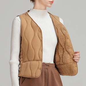 2025 moda mujer invierno a prueba de viento Puffer chaqueta sin mangas Slim Puffer chaleco para mujer - Product Image 4