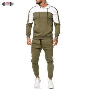 High Quality Custom Logo <b>Men's</b> Winter Hooded Tracksuit Set 100% Cotton Breathable <b>Fleece</b> Jacket <b>Shorts</b> Jogger Pants Wholesale - Product Image 1