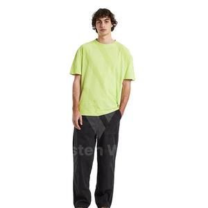 Fabricant professionnel Tenue décontractée pour hommes 100% coton T-shirts OEM ODM Design Coupe ample Épaule tombante Écologique Respirant - Product Image 3