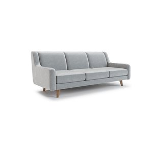 Sofá Cuadrado Tapizado de Tres Plazas-SFB68028, Muebles para el Hogar, Sofá Chesterfield, Diseño Francés/Europeo, Relleno de Esponja, Patas - Product Image 4