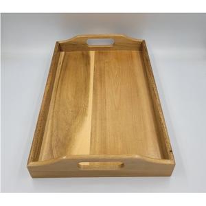 Bandeja para servir Acacia comercial de alta calidad OEM/ODM con asa, respetuosa con el medio ambiente, segura para el contacto con alimentos para restaurantes, fabricada en Vietnam - Product Image 5