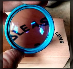 COULEUR BLEUE DOUBLE VERRES ASPHÉRIQUES 28D, ROND, BOÎTE EN BOIS .... - Product Image 2