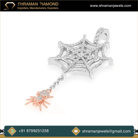 Colgante de Telaraña Personalizado en Oro Sólido de 14K con Incrustaciones de Diamantes Moissanite VVS, Diseño Único, Joyería Unisex de Alta Calidad, Regalo