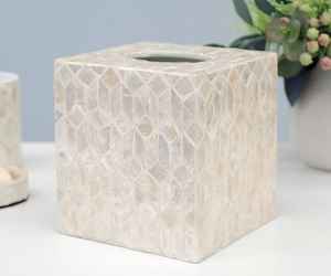 Caja de pañuelos moderna, caja de almacenamiento de servilletas rectangulares, soporte de pañuelos de papel hecho a mano para cocina, comedor, uso doméstico, MOQ bajo - Product Image 1