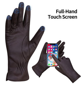 Guantes de Moda Hechos a Medida con Material de Cuero de Primera Calidad, Logotipo con Impresión, Guantes de Cuero de Alta Calidad para Mujer - Product Image 5