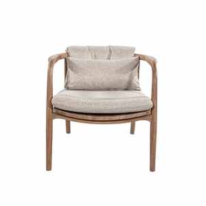 Silla de comedor de madera de teca de lujo para exteriores de jardín con reposabrazos de tejido de cuerda - Product Image 4