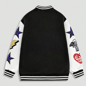 Personalizado hombres Varsity chaqueta de lana de cuero estilo Letterman Universidad bomber chaqueta streetwear moda prendas de vestir exteriores fabricante - Product Image 2