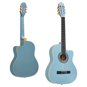 Guitare classique bleu clair taille 4/4 avec tige de tension réglable |   Midex MGX-100LTB - Product Image 2