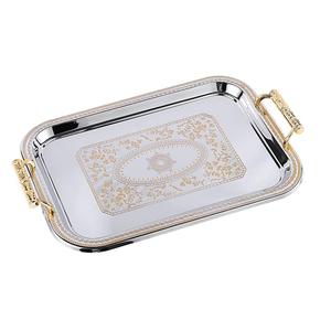 Elegant New Look Stainless Steel Serving <b>Tray</b> Featuring Minimalistic Design and Smooth Texture for Contemporary Interiors - Product Image 2