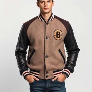 Chaqueta universitaria personalizada para niños con mangas de cuero genuino, parche bordado, Diseño de equipo escolar, hecha en Pakistán, proveedor OEM - Product Image 6