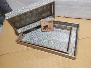 Ensemble de plateaux rectangulaires en mdf doré de qualité supérieure 100% - Product Image 4