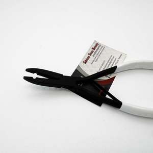 Alicates de queratina de acero inoxidable Herramientas de extensión de cabello con agarre de silicona Logotipo personalizado Alicates de extensión de cabello multifuncionales negros - Product Image 3