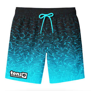 กางเกงขาสั้นลำลองผู้ชาย Tenzo Intl แห้งเร็ว ระบายอากาศดี เหมาะสำหรับออกกำลังกาย ยิม ฟิตเนส ชายหาด มีเชือกผูกเอว ยืดหยุ่น รับสกรีนโลโก้ - Product Image 3