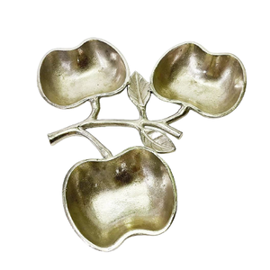 Bandeja DE SERVICIO DE ALUMINIO hecha a mano con asas en forma de corazón elegante bandeja de Metal para hoteles cocinas restaurantes decoración del hogar - Product Image 2