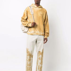 Usine directe dernier style hommes lavage à l'acide sweat à capuche imprimé hiver tenue décontracté marque privée bas quantité minimale de commande à capuche thermique - Product Image 6