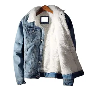 Custom Design Denim Jack Winter Zwaargewicht Warm Verdikte Jas Groothandel Street Wear Mode Ademend Spijkerjack