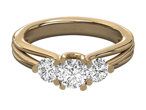 แหวนเพชรธรรมชาติ 100% ที่เพาะเลี้ยงในห้องปฏิบัติการ สี E ความใส VS1-VVS1 ชุบทอง 14K รับรองโดย IGI - แหวนหมั้นฉลองครบรอบ - Product Image 6