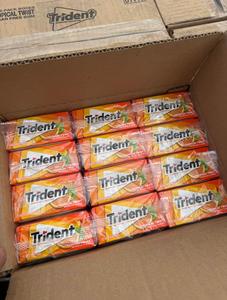 Chewing-gum Trident saveur fruitée, goût sucré, boîte de 9g, provenance Belgique - Product Image 2