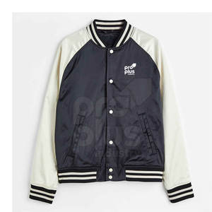 Chaqueta Ligera de Satén para Hombre, Cuello Alto, Estilo Universitario, Tejido Liso y Brillante, Secado Rápido, Transpirable, Ecológica, para Invierno - Product Image 1