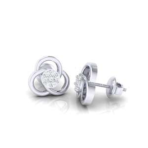 Pendientes de Oro Certificados con Racimo de Diamantes Reales de Lujo, 0.07ct de Quilates Totales, 14 Diamantes, Oro de 14Kt/18Kt - Product Image 4