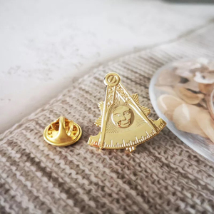 Alfileres de solapa masónicos Insignia Mason Freemason Past Master Accesorios de negocios para hombres Regalia Alfileres de solapa ceremoniales personalizados Insignias - Product Image 4
