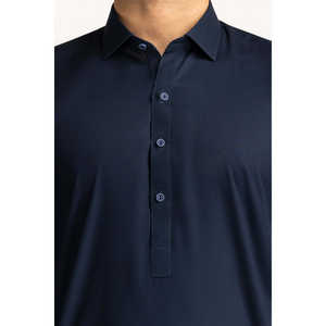 Tissu en coton non cousu Blue Tanabana Royal HB 11 pour ensembles de chemises pour hommes - Product Image 6