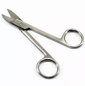 Tijeras de corona de acero inoxidable alemanas, instrumento quirúrgico curvo de 11 cm, reutilizable, las mejores tijeras de corona quirúrgicas aprobadas por CE - Product Image 4