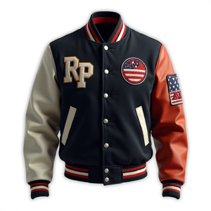 Veste bomber rétro en cuir enduit, fabrication directe d'usine, unisexe, OEM personnalisé, haute qualité, coupe-vent, imperméable - Product Image 3