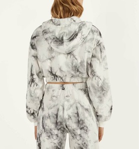 OEM ODM personalizado chándal entrenamiento gimnasio Activewear Tie Dye pantalones de chándal Joggers Sudadera con capucha conjunto para el invierno al por mayor entrenamiento personalizado - Product Image 2