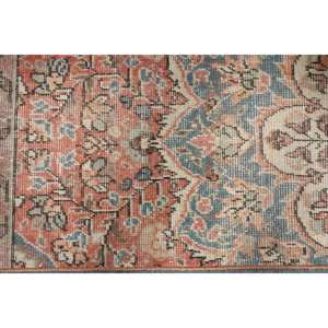 พรมขนสัตว์เย็บปะติดปะต่อกันแนววินเทจ2.9ft x 1.5 x พรมสานแบบตุรกีพรมสีแดงสีน้ำเงินสำหรับตกแต่งห้องนั่งเล่น - Product Image 5