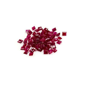 Rubis naturels du Mozambique non traités, carrés, 2 mm, 2,5 mm, calibrés, forme coussin, diamants lâches polis, traités thermiquement, rouge rose - Product Image 3