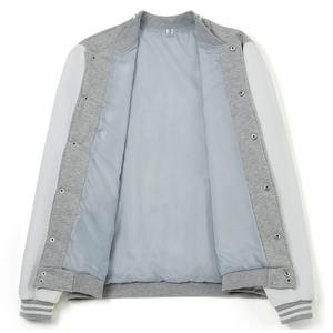 Ropa personalizada Abrigo de invierno de manga de cuero de gran tamaño Varsity Bomber Jacket Unisex Lana Letterman Bordado Bomber Varsity Jacket - Product Image 3