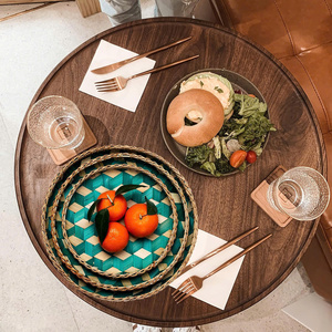 Vgreen-Plateau de service en bambou fait à la main, plateau de rangement décoratif, plateau à fruits, meilleur fournisseur, artisanat vietnamien - Product Image 1