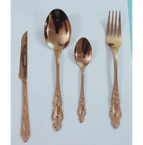 Juego de cubiertos de acero inoxidable Cubiertos de lujo con acabado de cobre Vajilla elegante Ideal para restaurantes, catering, hogares - Product Image 6