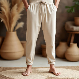 <b>Men's</b> 100% Cotton <b>Trouser</b> Pajama Sportswear Jogging Exercise <b>Loose</b> Fit Streetwear <b>Trouser</b> Pants <b>Men</b> - Product Image 2