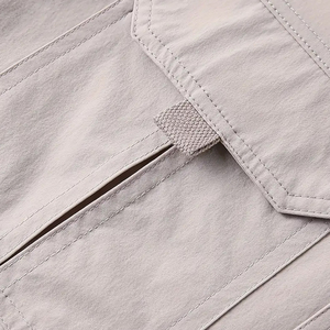Ajuste relajado elegante y moderno con cierre clásico con botones y cuello de solapa estilo mecánico camiseta de trabajo - Product Image 5