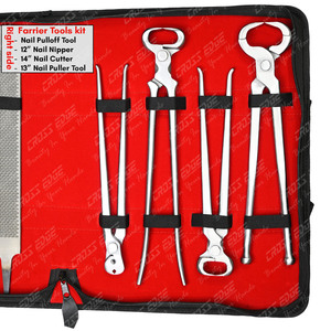 Herramientas de herrador de alta calidad, cuchillo de pezuña con hoja larga, herramienta extractora de clavos de 13 pulgadas, escofina con mango, cortador de uñas básico - Product Image 2