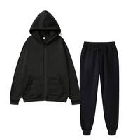 Nouvelle Collection : Ensemble Pull à Capuche et Pantalon de Survêtement Unisexe, Couleur Unie, Épais, Écologique et Chaud pour l'Hiver