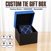 Étui de rangement de voyage personnalisé pour cravate homme, coffret cadeau