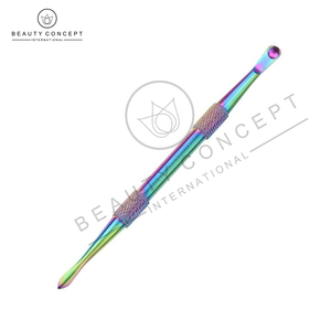 Dual Sided Cuticle Pusher Remover Sharp <b>Edge</b> Spoon Shaped Eco-Friendly Nail Cuticle Cleaner Surgical Grade Steel - Product Image 3