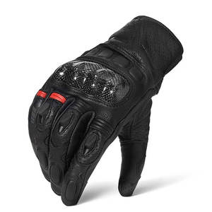 Guantes de Motocross Unisex de Cuero Genuino, Transpirables, con Correa de Muñeca Ajustable y Cierre de Gancho y Bucle, para Deportes - Product Image 3