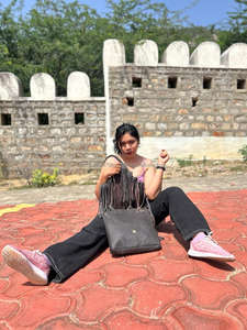 Nouveau sac à main de couverture selle élégant occidental véritable fabriqué à la main aztèque Multi couleur cuir repoussé sangle perlée gland sacs à bandoulière - Product Image 4